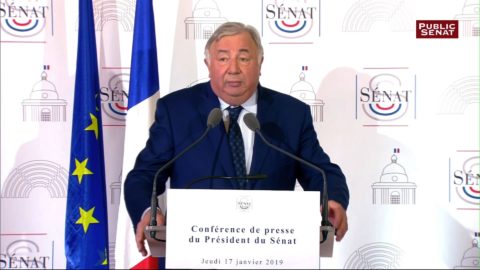 Gérard Larcher se montre critique lors de ses vœux à la presse : photo